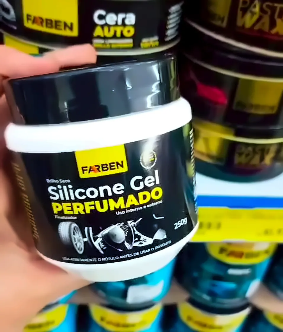 Silicone em gel na prateleira da Comercial Central